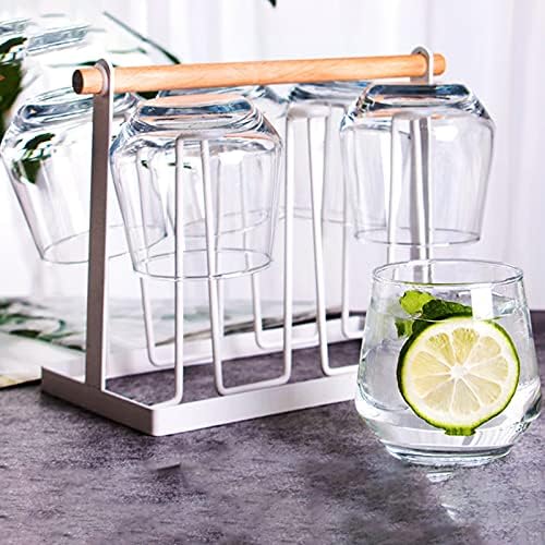 Copos de vidro de 6 peças de vidro sem chumbo de pão 12,5 onças de bebida doméstica de vidro de vidro de vidro de vidro de vidro de vidro de copo de bebida com copos de bebida