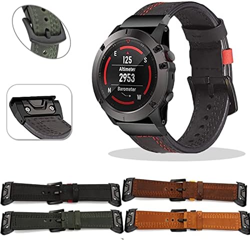 KGDHB para Garmin Fenix ​​5 5x mais 6 6x Pro 3 h Smart Watch Leather Band Straplet para Forerunner 935 945 Pulseira Quick Fit