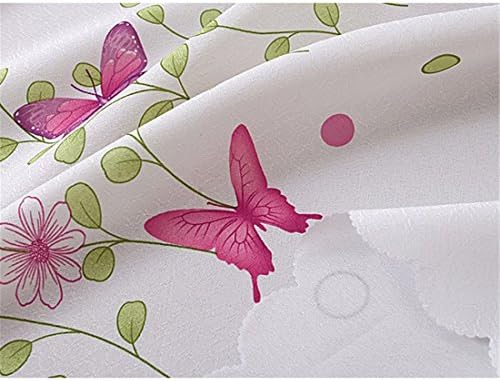 Flores de borboleta de pannow Cortinas de janela impressas com ganchos painéis de cortina do quarto de garotas para quarto