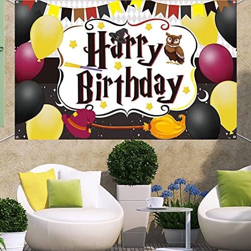 Magic Wizard Party Birthday Party Decoration Wizard Birthday Bornop Bandch Banner Sign