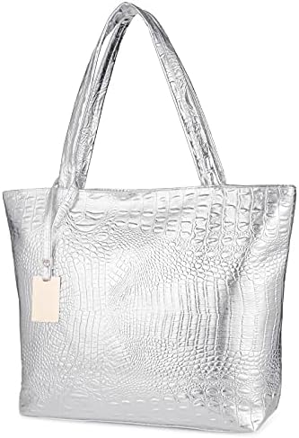 Sumgogo bolsa e bolsa para mulheres Crocodilo Satchel Large Tote Bag - carteiras