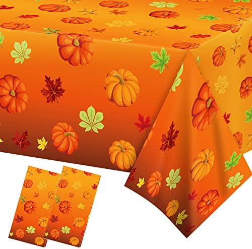 2 PCs Fall Pumpkin Tolera de mesa de plástico Tabela colorida Tabela de coloração Disponicável Maple Tonela de comprimido Tala de tabela de Ação de Graças de Ação
