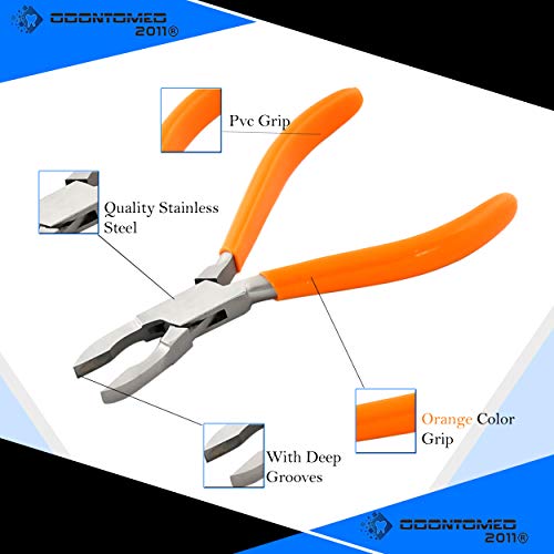 ODONTOMED2011® 1 PC Aço inoxidável Profissional Grooved Fechamento suave Feca de fechamento laranja PVC Grip Tattooing