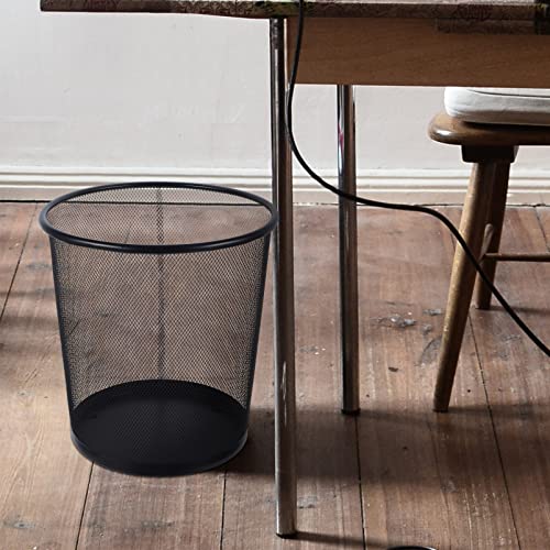 Alipis Mesh Metal Lixo pode arame malha redonda cesta de cesta de lixo lata de lixeiras lixo lixo lixo lixo para cozinha quarto banheiro quarto