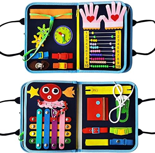 A&K L'YDIA Montessori Buys Board Toys para crianças pequenas, livro educacional de atividades para pré -escolares para 3 meninas