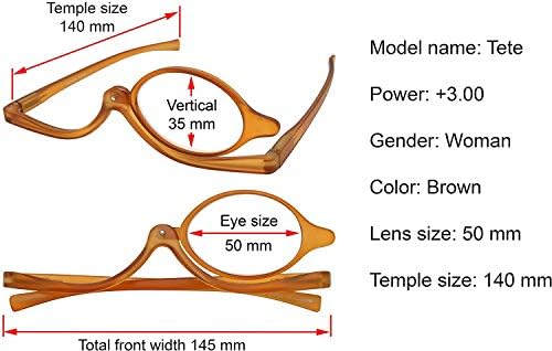 Copos de maquiagem tete ampliando lentes única compêmea de lentes de aplicação Óculos de eliminatória de aplicação de óculos