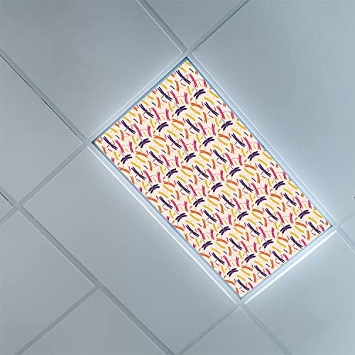 Tampas de luz fluorescentes para painéis de difusor de luz do teto Difusor-Dragonfly Pattern-Fluorescent Capas para o escritório