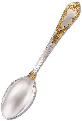 Talheres de tabela de talheres de talheres de prata com dourada para 6 pessoas/24 peças incluem faca/garfo/colher/colher de chá “Royal”