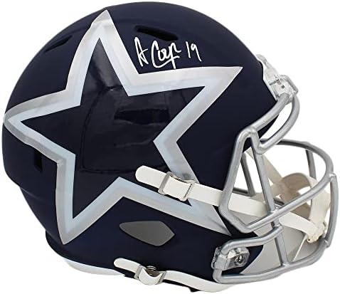 Amari Cooper assinou o Dallas Cowboys Speed ​​Speed ​​em tamanho grande AMP Capacete NFL - Capacetes NFL autografados