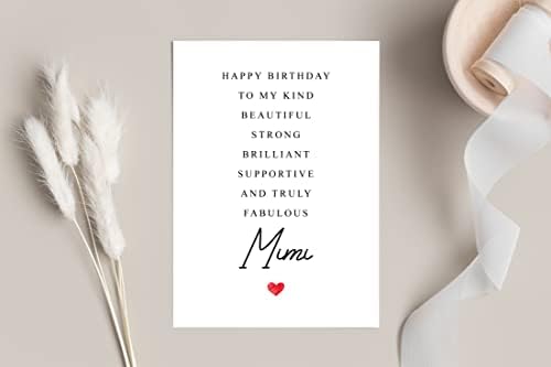 Poema do cartão de aniversário MIMI - Presente Mimi Amazing - Cartão de aniversário MIMI - Cartão especial de aniversário MIMI - Cartão