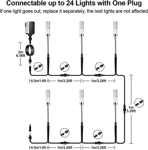 GREENCLICK LIVERSOS LED LED BRANCO DE 6 PABOLA LUZES DE PANTO EM BRANCO QUENTE 3 Luzes de extensão de extensão de embalagem