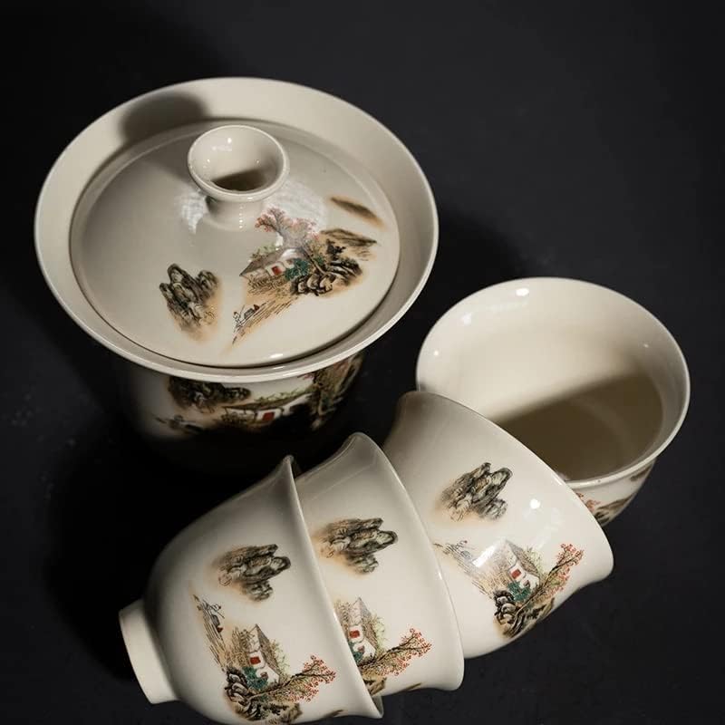 Gretd Portable Kung Fu Teaset Teacup Infusor Gaiwan Creative Teaware Conjuntos de Teaware Cerimônia de chá chinesa em casa