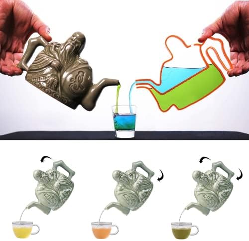 Rora assassina bule de chá cerâmica chaleira mágica de chá mágica para três bebidas em uma panela, dois design de coração chinês