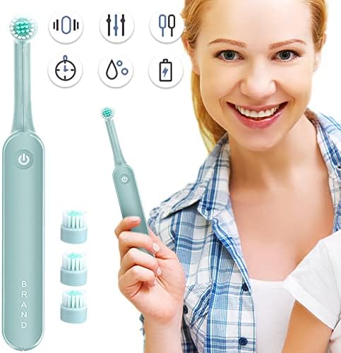 Escova de dentes de giro elétrica para adultos Costar macia 2 modos Modos Branqueamento de vibração Ferramenta de massagem de limpeza profunda com 4 escova de cabeça
