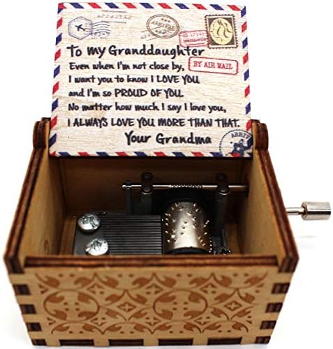 UkeBobo Wooden Music Box - You Are My Sunshine Music Box, Mail projetado, da avó à neta - 1 conjunto