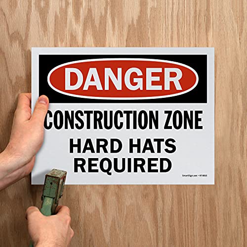 SmartSign 9 x 12 polegadas “Danger - Construction Zone, Chapé