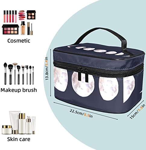 Bolsas de cosméticos para mulheres, bolsas Bolsas Bolsa de maquiagem de maquiagem Bolsa de maquiagem Girls, Celestial Moon Fase Minimalist Art