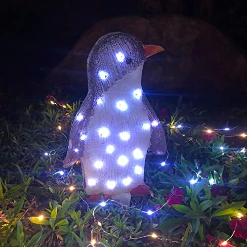 Lâmpada de pinguim de pinguim Lâmpada de decoração de Natal - Decoração da lâmpada do pátio, lâmpada de pinguim iluminada, vários