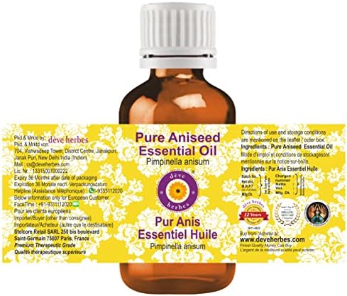 Deve Herbes Pure Anis Essential Oil Natural Terapêutico Vapor Destilado 30ml