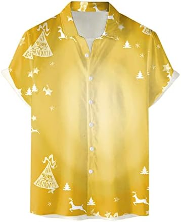 Camisas de Natal de Wybaxz para homens homens casuais manga curta outono inverno natal 3d camisetas impressas moda blusa de moda