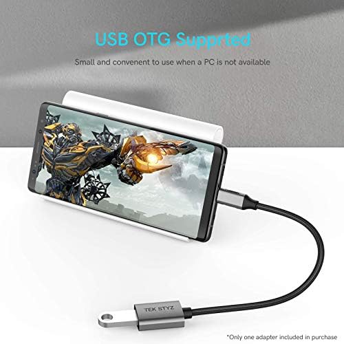 TEK STYZ USB-C USB 3.0 Adaptador compatível com o seu Samsung Galaxy A03 OTG Type-C/PD Male USB 3.0 Feminino Conversor.