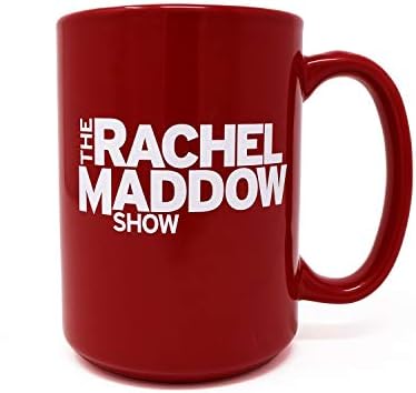 MSNBC O logotipo Rachel Maddow Show Caneca de cerâmica, Red 15 oz - Caneca oficial como visto em