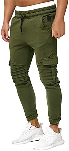 Miashui Gift Boy 12 Moda de moda masculina Casual Pant Splicing Splicing quente Elastic Soll Color Sport Pants Casual Pants Rastrear calças