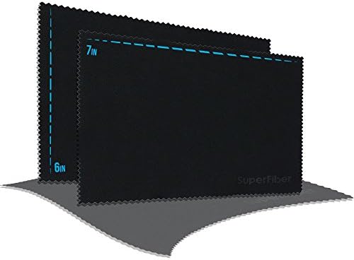 Cada pacote de 6 pacote de 6 x 7 x 7 polegadas Pano de limpeza de microfibra preto/cinza para celulares, TVs, tablets, óculos e lentes de câmera DSLR, APL1820