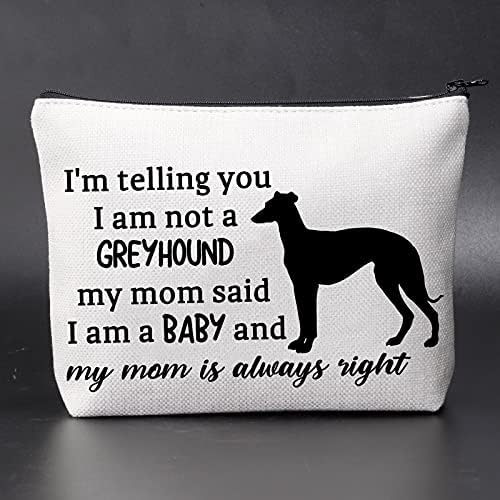 Greyp Greyhound Dog Cosmetic Bag Greyhound Amante Presente Eu não sou uma bolsa de maquiagem de galgo galgo