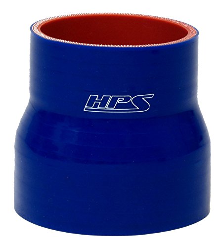 HPS HTSRNBLUE-168 5/8 -3/4 ID, 3 Comprimento, Mangueira de acoplador de redutor de silicone, alta temperatura reforçada com 4 camadas, silicone, azul