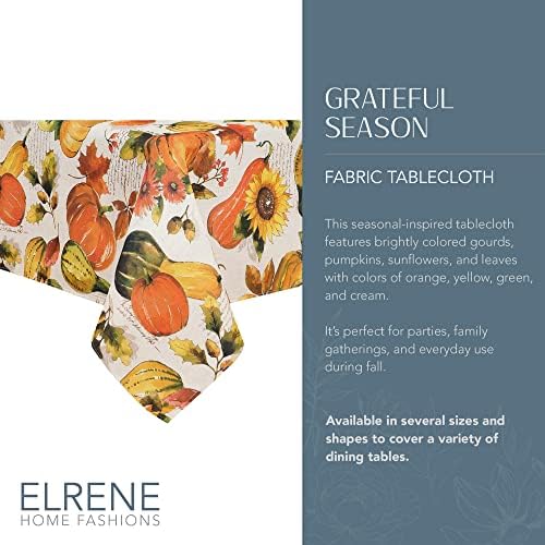 Elrene Home Fashions Grateful Season Fall Harvest Towloth, 52 em x 70, oblongo
