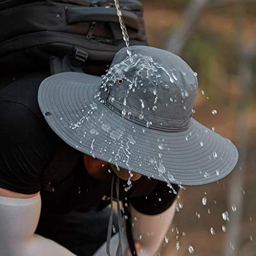 Chapéu de balde feminino com orifício de ventilação Trendy Print de impressão gráfica larga tampa de pesca compactável Viagem de verão Praia de praia chapéu