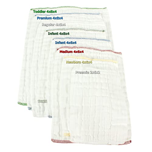 Osocozy - Preços indianos de algodão - fraldas macias e absorventes feitas de algodão indiano - 9,5 x13, se encaixa em 4-10