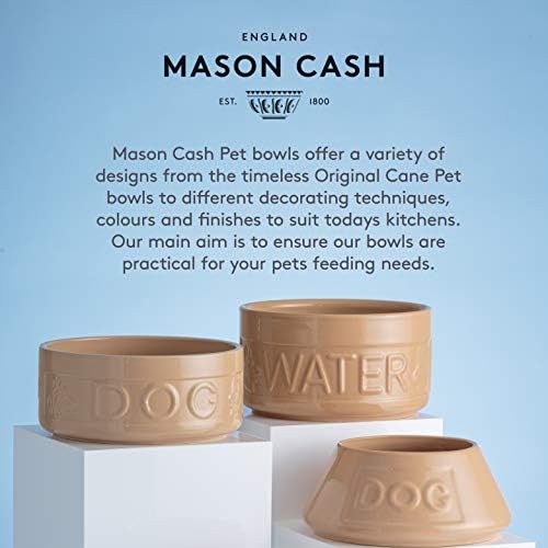 Mason Cash Cane Lettered Dog Bowl, 17 cm, tamanho único
