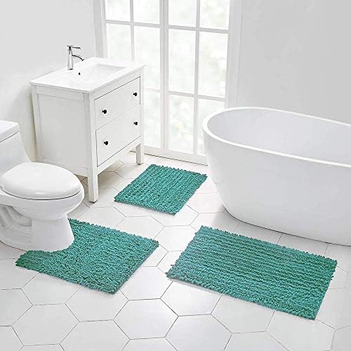 Walensee banheiro tapete de banheiro não deslizante Banho de tapete de tapete absorvente super macro