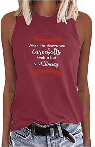 Tampas de beisebol hgccgdu tampas para mulheres de verão 2023 túnos de túnica alta pescoço de camis de camis cami tanques de camisetas de camisetas casuais fãs de esportes casuais