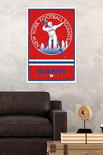Trends International New York Giants Retro Logo Wall Posters, 22 por 34