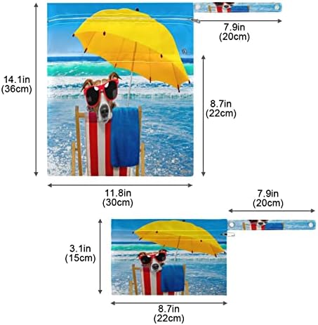 Tropicallife Animal Dog Summer 2pcs bolsa seca úmida para traje marinho de praia fralda de pano de bebê bolsa molhada reutilizável