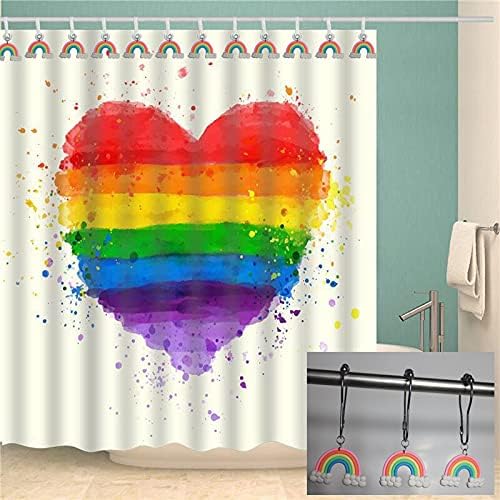 Curta de chuveiro da aitiana ganchos de casa de casa decorativa, 12pcs à prova de ferrugem Rainbow Resina decorativa pingentes