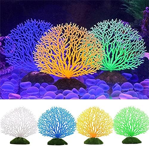Efeito brilho de Wpyyi Decoração de aquário Noctilucência artificial coral para tanques de peixes paisagem de plantas subaquáticas
