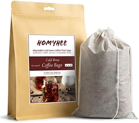 Sacos de café de cerveja a frio Homyhee 60 contagem de sacos de fabricação de malha finez de contagem para concentrado/cafeteira