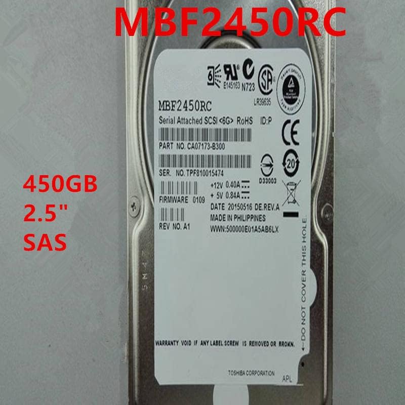 HDD para 450 GB de 2,5 SAS 6 GB/S 64MB 10000RPM para disco rígido interno para disco rígido do servidor para MBF2450RC