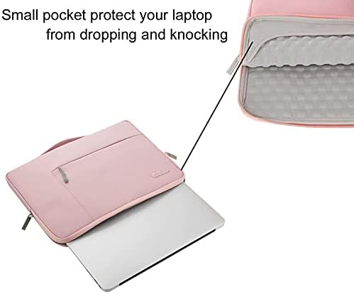 Mosis compatível com MacBook Pro 13 polegadas CASO -2020 A2338 M1 A2289 A2251 A2159 A1989 A1706 A1708, Saco de luva multifuncional e capa de flores e teclado e protetor de tela, transparente e rosa