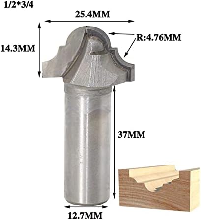 Cortador de moagem de carboneto 1 peça 12,7 mm Shank dupla moldura lateral fábrica de bola de ponta dupla borda de madeira
