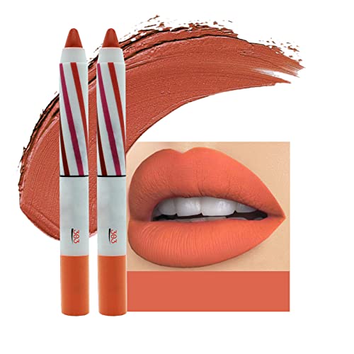 Lipstick Pallet 2pc Lipstick lápis Lip Lip Lober Velvet Silk Lip Gloss Makeup Lipliner Pen Lipliner Pen Sexy Lip Tint Cosmético