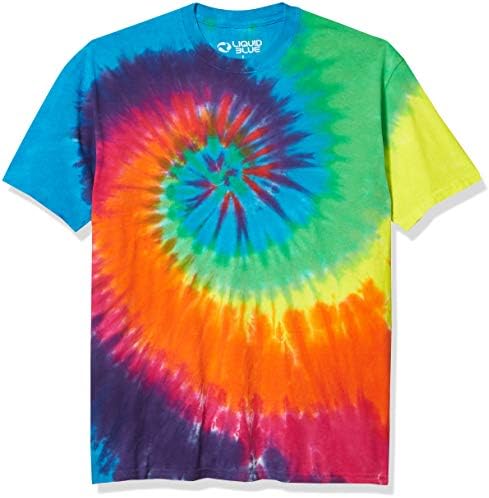 Camiseta Rainbow Spiral de homens azuis líquidos