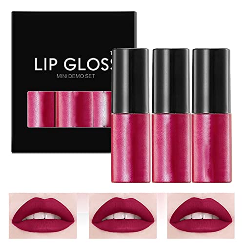 Caixas de embalagem de brilho labial Rose 1set batom com maquiagem labial com veludo de maquiagem longa com duração de pigmentos