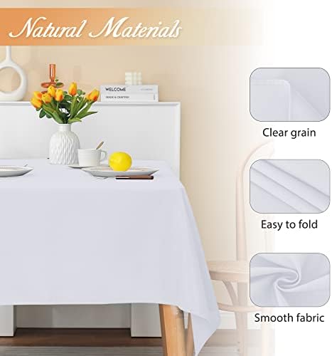 Toca de mesa retângulo de kekuou 60x84 polegadas de mancha e pano de mesa lavável de poliéster resistente a rugas para refeições